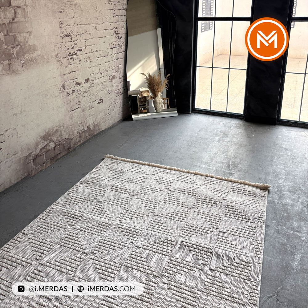 فرش پینترستی کد P24 زمینه کرم